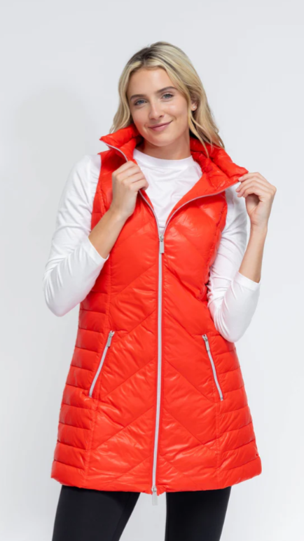 100% Water Resistant, Anorak Chevron Quilted Vest 