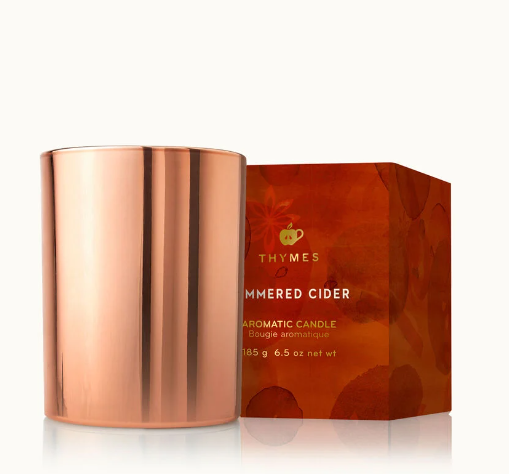 Thymes Simmered Cider Metallic Candle