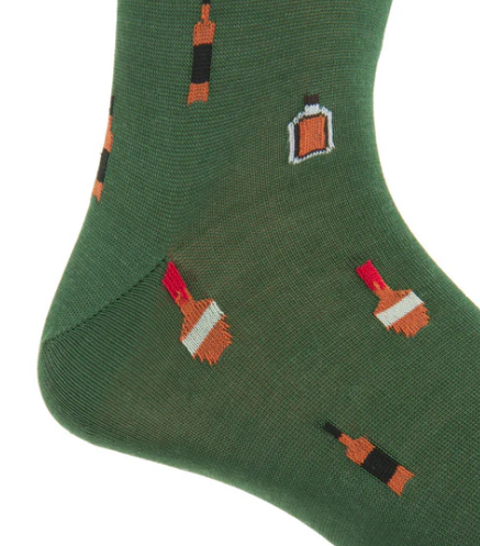 Pine Green Bourbon Bottle Socks