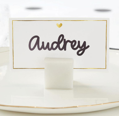 Picture Perfect Placecards - Gold Hearts