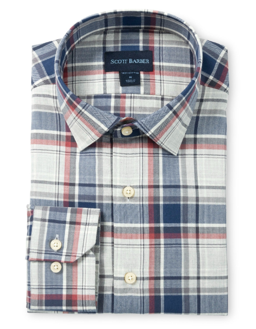 Scott Barber Herringbone Button Up