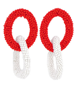 Oval Seed Bead Earrings