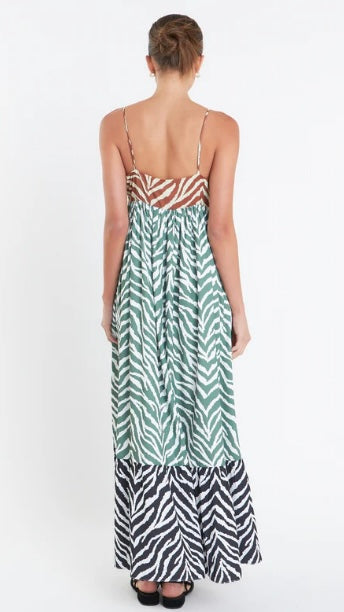 Colorblocked Zebra Maxi