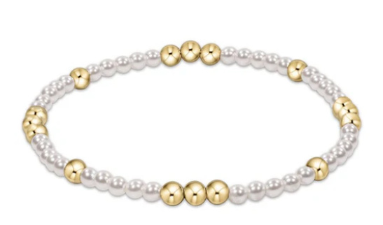 Enewton Worthy Pattern 3mm Bead Bracelet - Pearl