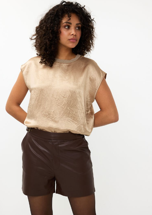 Esqualo Crushed Satin Top