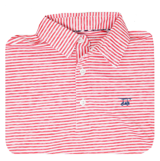 State Red Stripe Polo