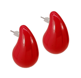 Coated Teardrop Earrings