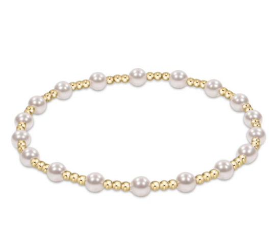 Enewton Classic Sincerity Pattern 4 mm Bead Bracelet - Pearl