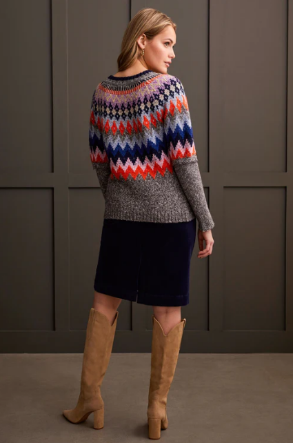 Tribal Louisa Intarsia Ribbed Sweater