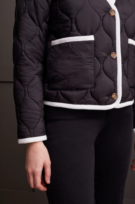 Tribal Charmin Black Quilted Jacket