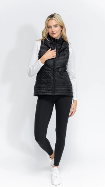 Anorak metallic quilted vest