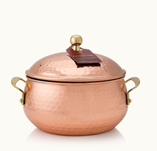 Thymes Simmered Cider Copper Pot 3-wick Candle