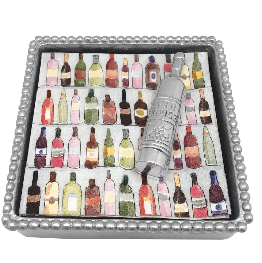 Wine Bottle Napkin Set