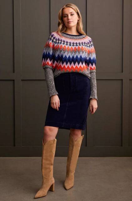 Tribal Louisa Intarsia Ribbed Sweater