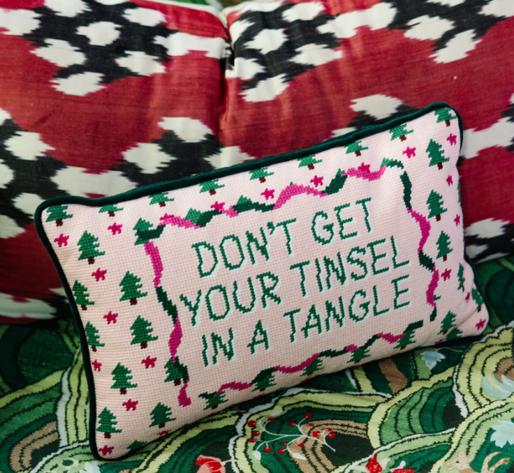 Pillow  Tinsel in a tangle