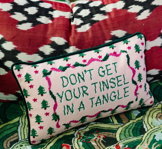 Pillow  Tinsel in a tangle