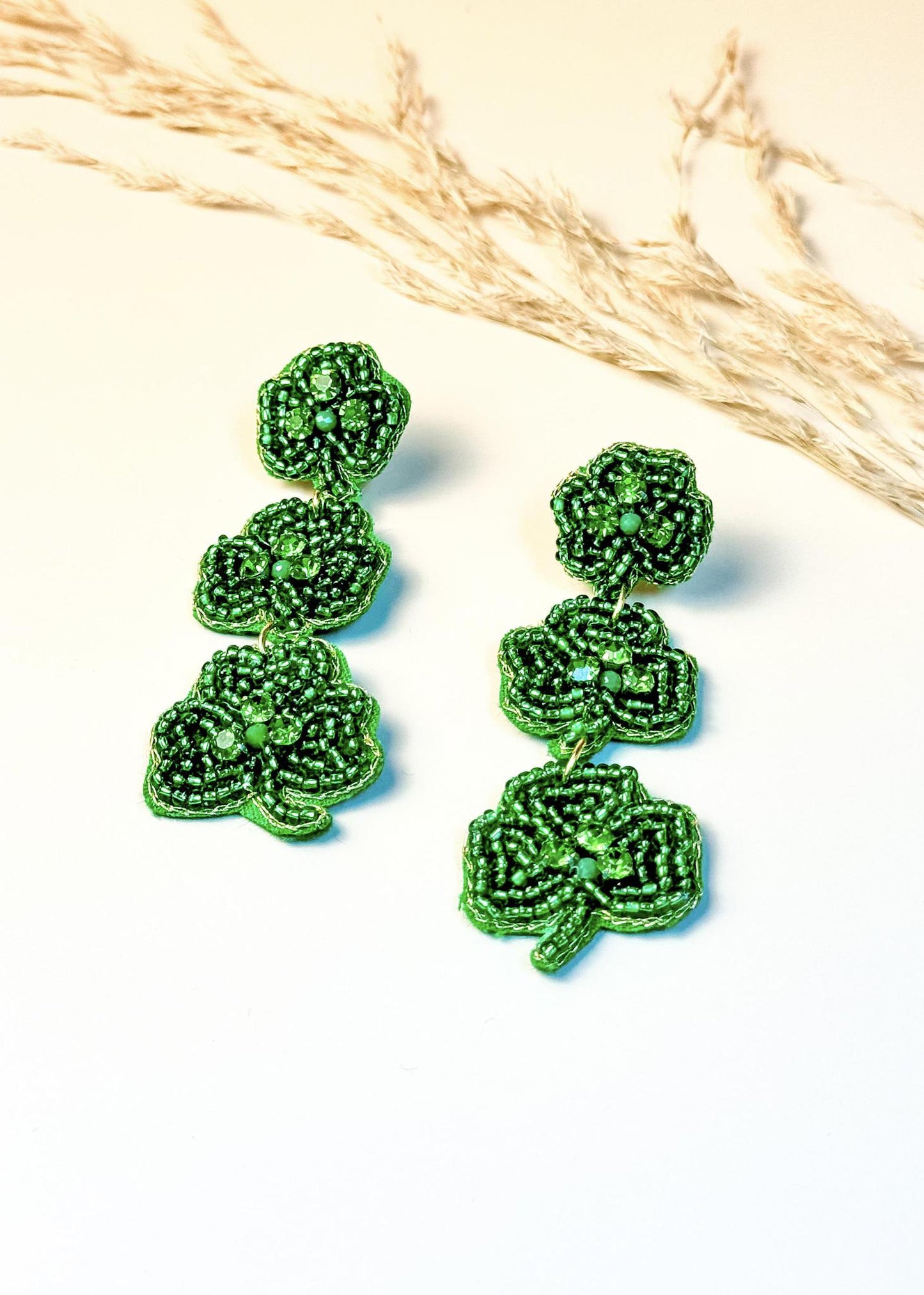 Tiered Shamrock Earrings