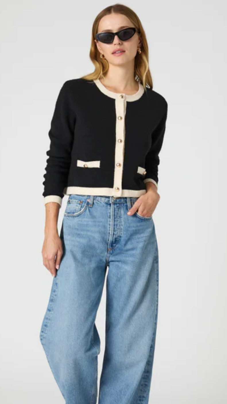 French Connection Vhari Contrast Cardigan