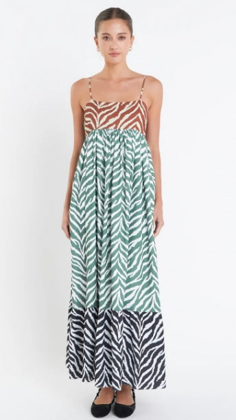 Colorblocked Zebra Maxi