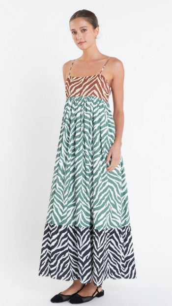 Colorblocked Zebra Maxi