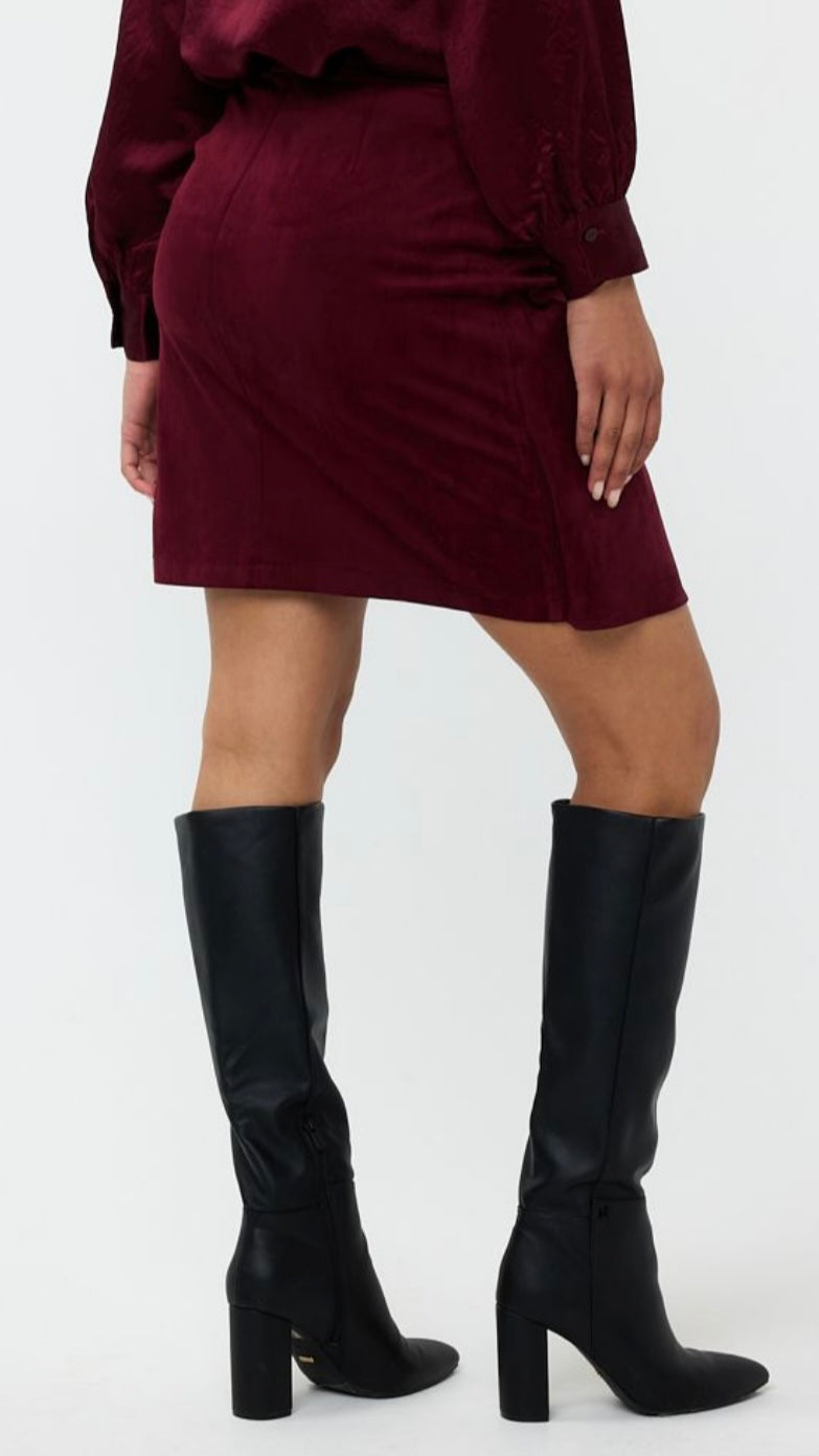 Esqualo Overlap Suedine Skirt