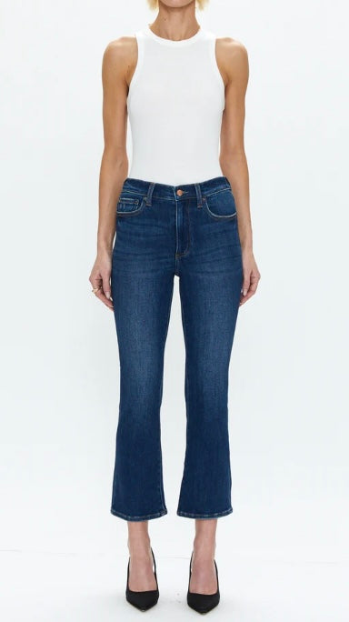 Pistola Lennon High Rise Crop Boot Cut Jean - Dark Wash