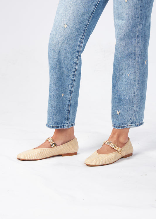 Natural Raffia Flat