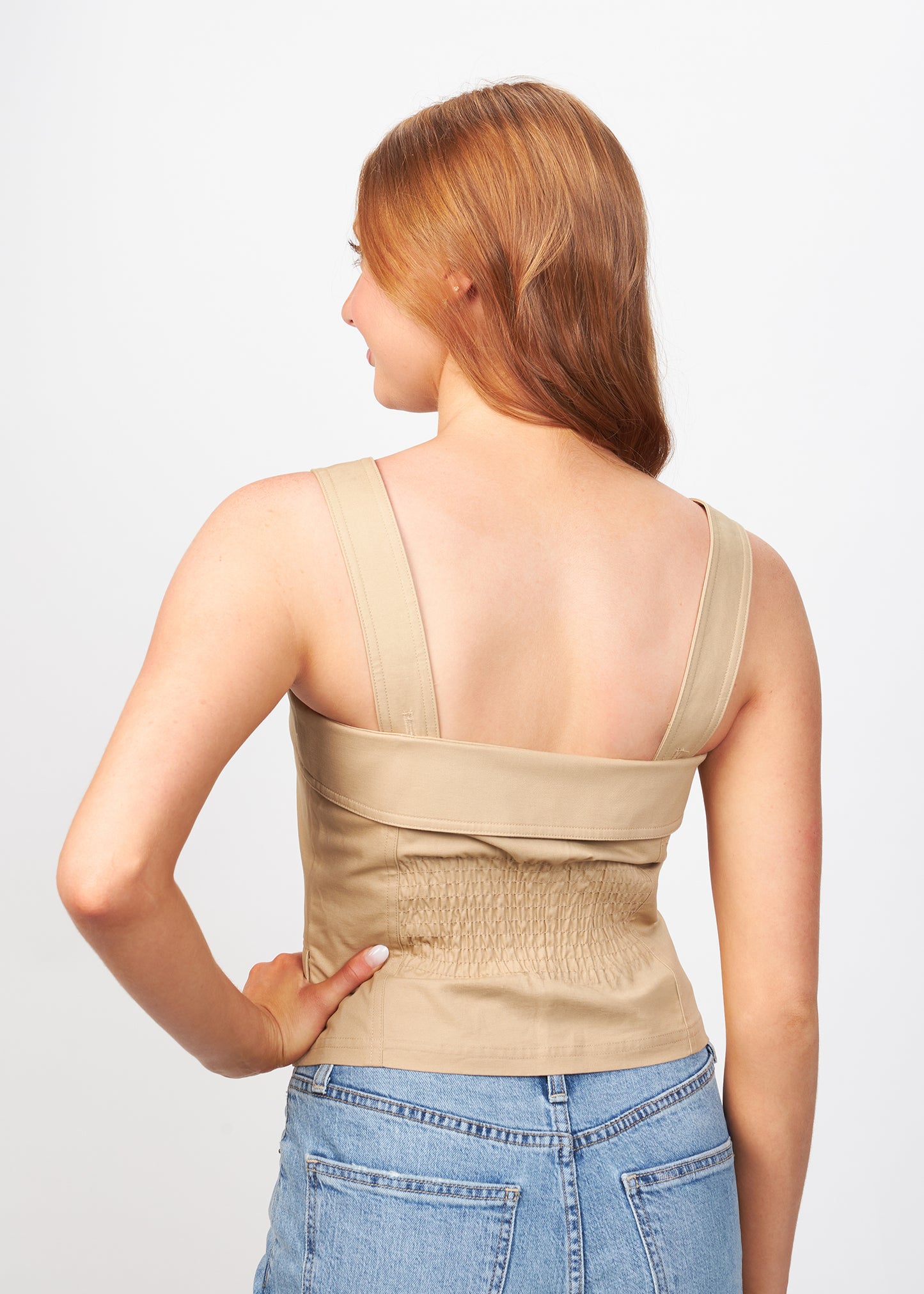Khaki Crop Top