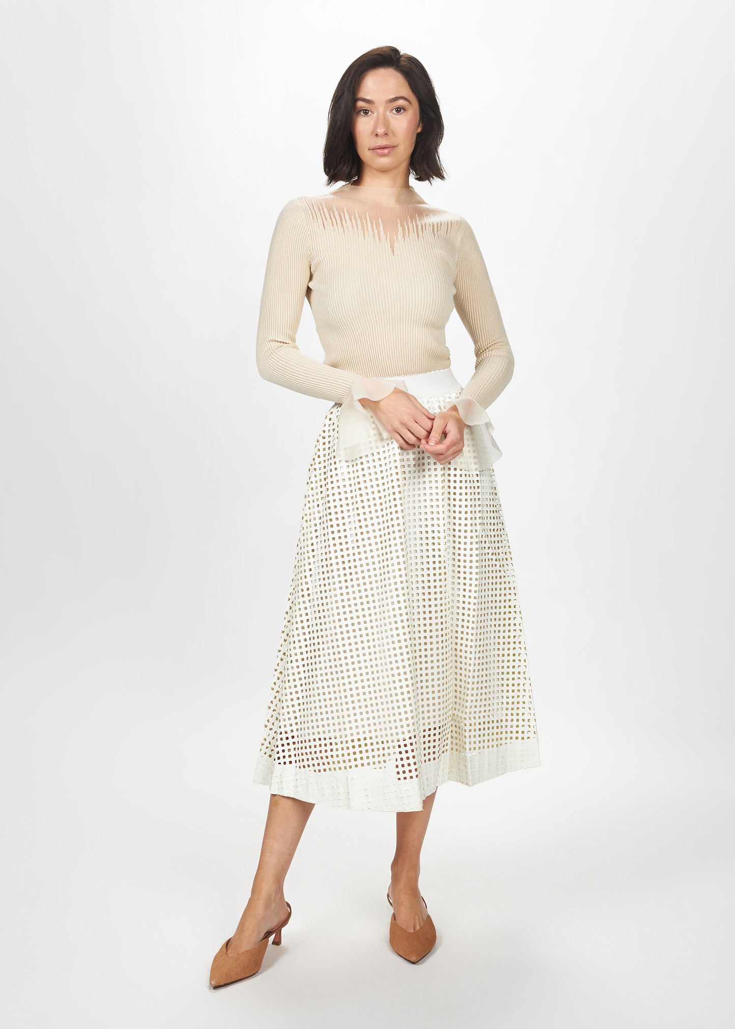 Gathered Midi Skirt