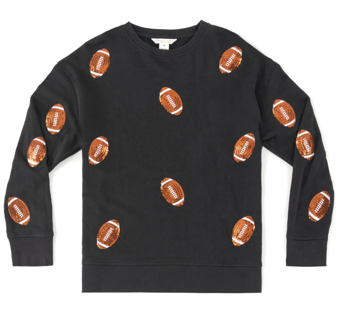 Sequin Football Sweatshirt