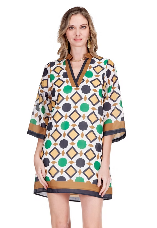 Geo Split Caftan
