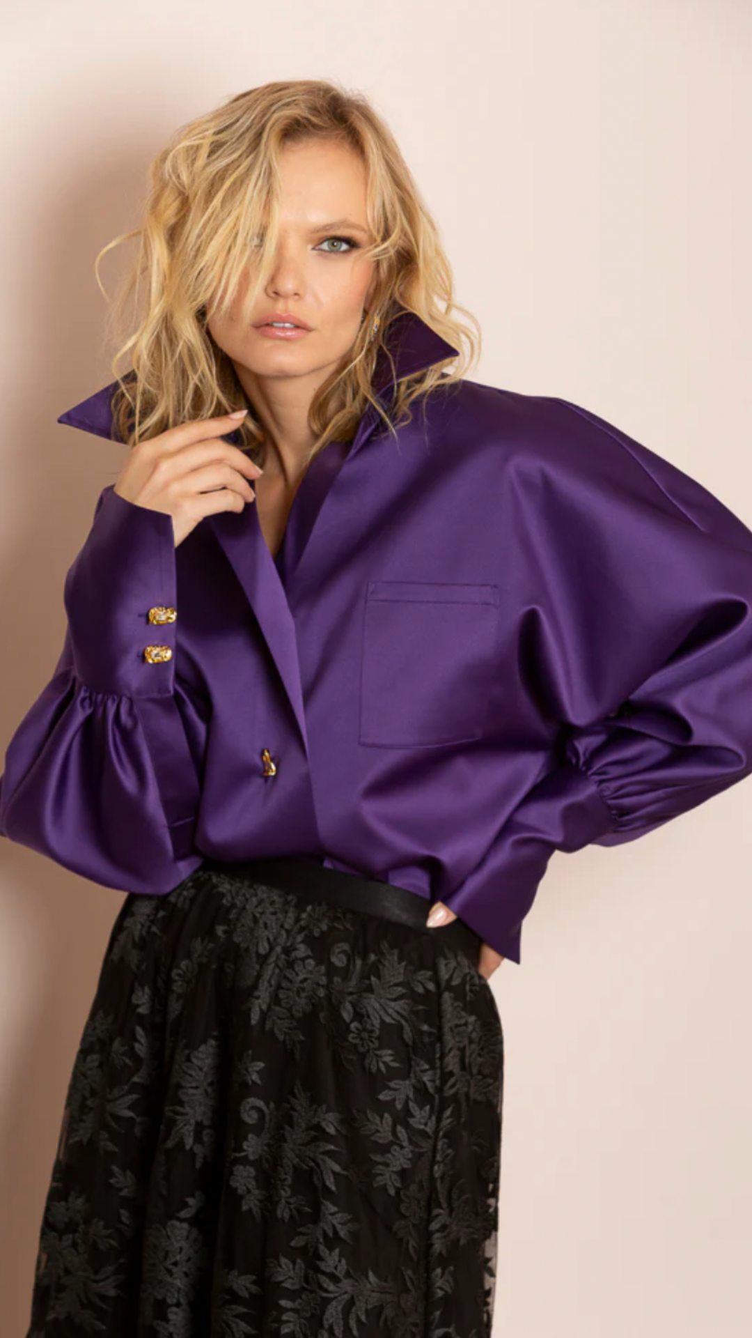 Jessie Liu Kimberly Shirt - Plum