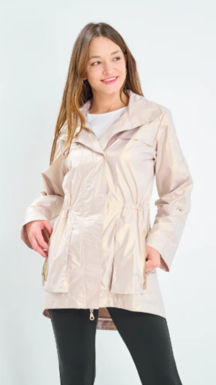 Anorak Champagne Metallic Raincoat