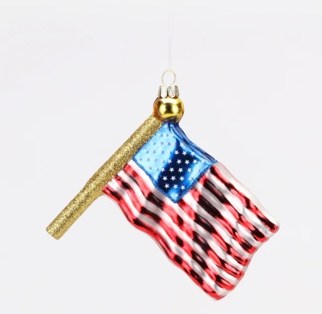 Flag Glass Ornament