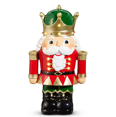 12.25" Green Crown Nutcracker