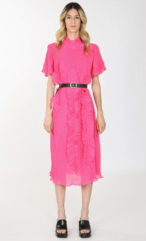 Pleated & Pink Dress