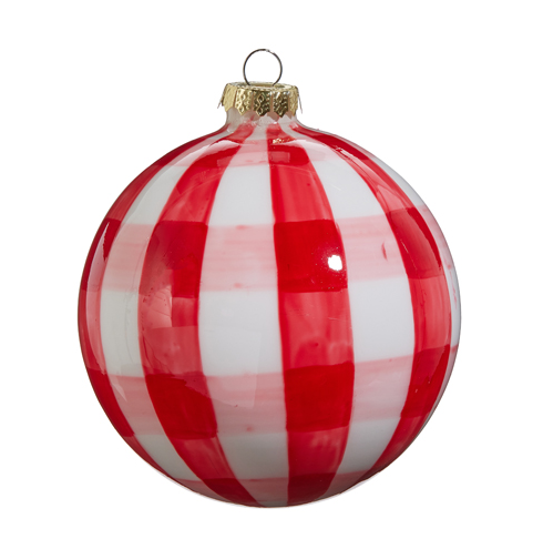 5" Red Gingham Ornament