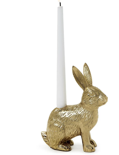 Gold Rabbit Candleholder
