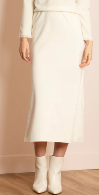 Jessie Liu Melissa Wool Midi Skirt