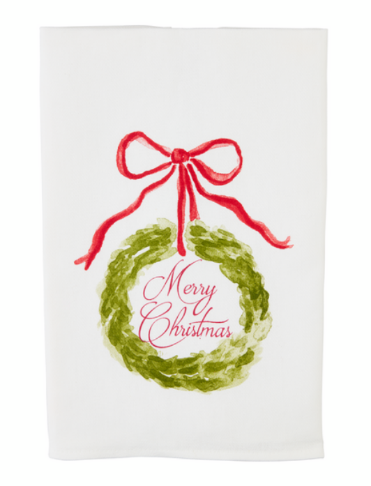 Merry Christmas Topiary Towel