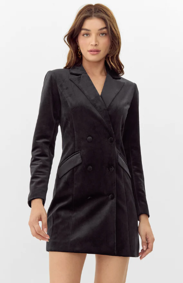 Adelyn Rae Ruthie Double Breasted Blazer Dress