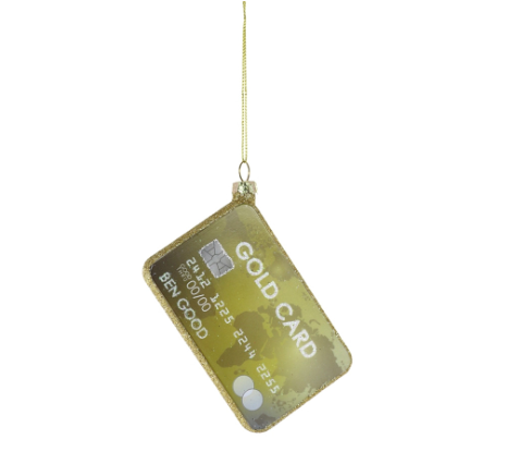 Gold Card Ornament