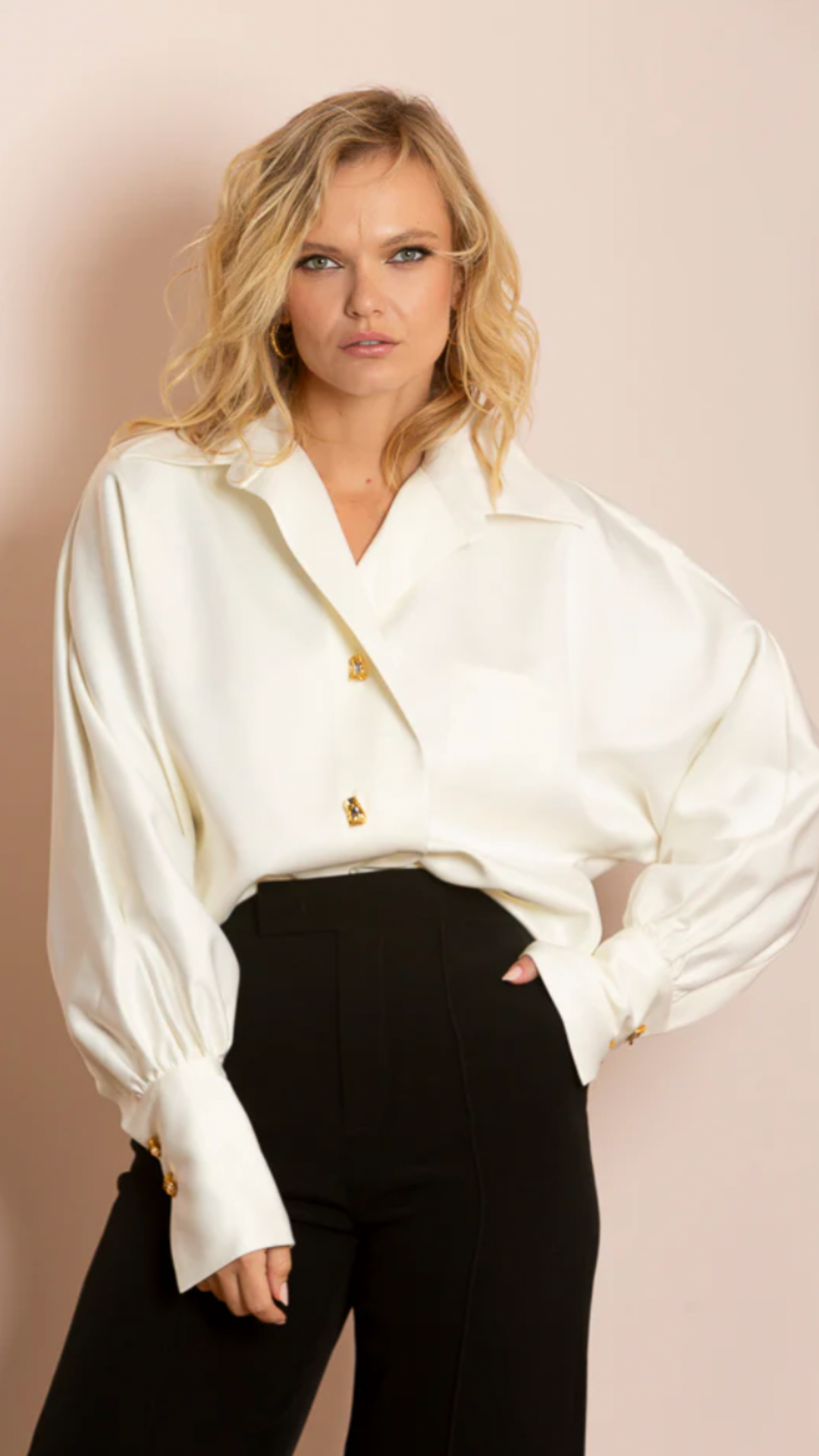 Jessie Liu Kimberly Shirt - Ivory