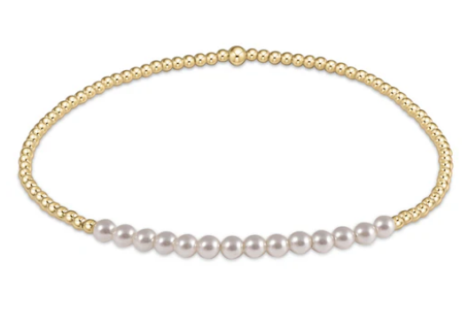 Enewton Gold Bliss 2mm Bead Bracelet - Pearl