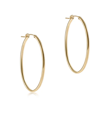 Enewton Oval 2" Smooth Hoop Earrings - Gold