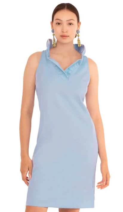 Peri Ruffle Neck Dress