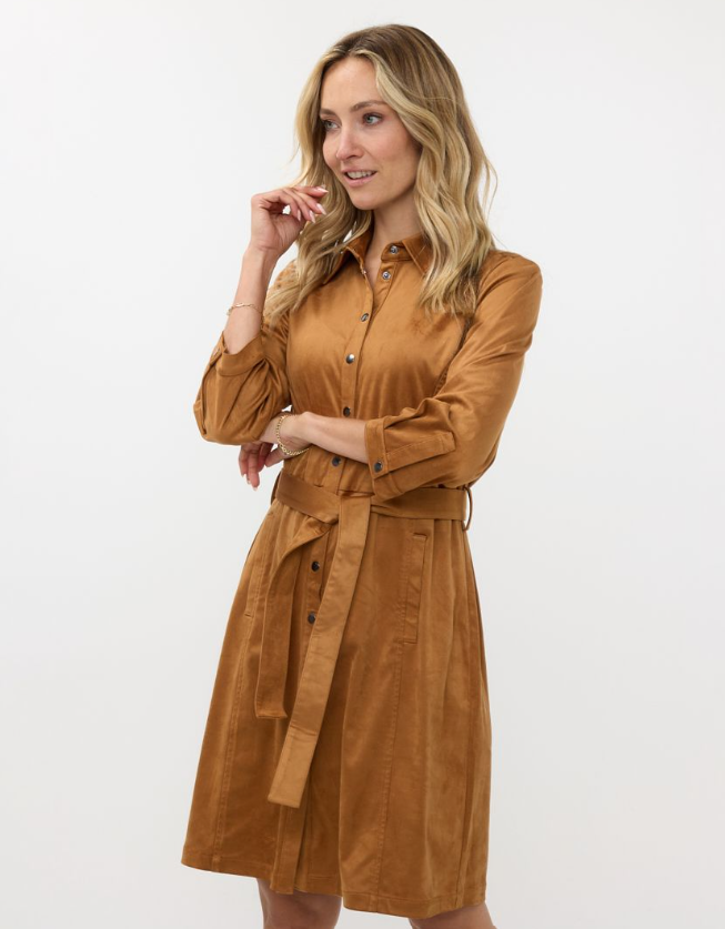 Esqualo Suedine Shirt Dress