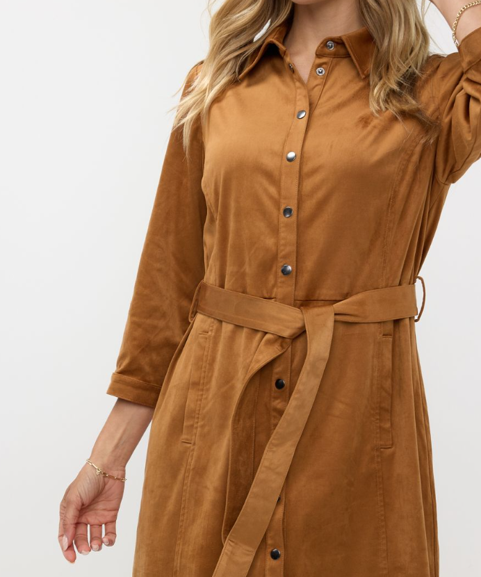 Esqualo Suedine Shirt Dress