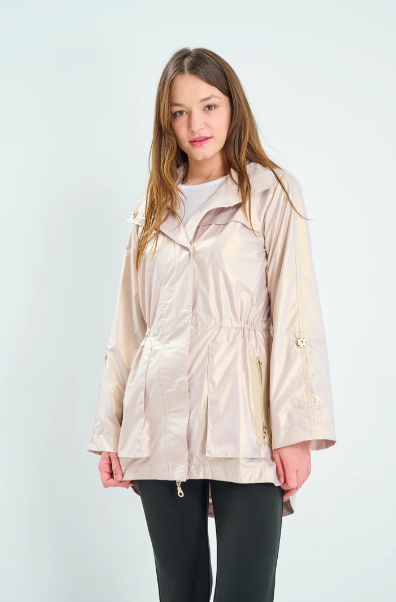 Anorak Champagne Metallic Raincoat