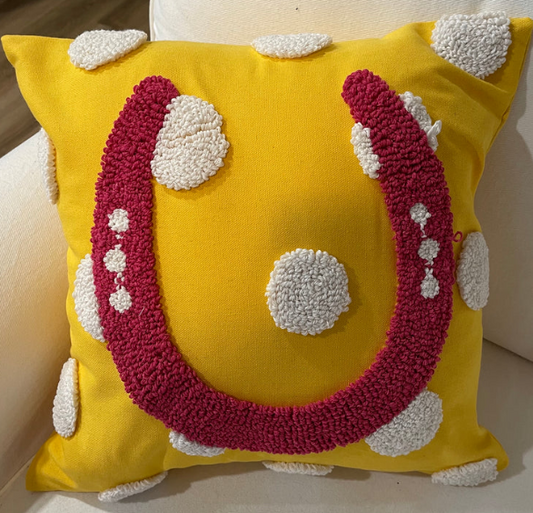 Pillow-Polka Dot Horseshoe